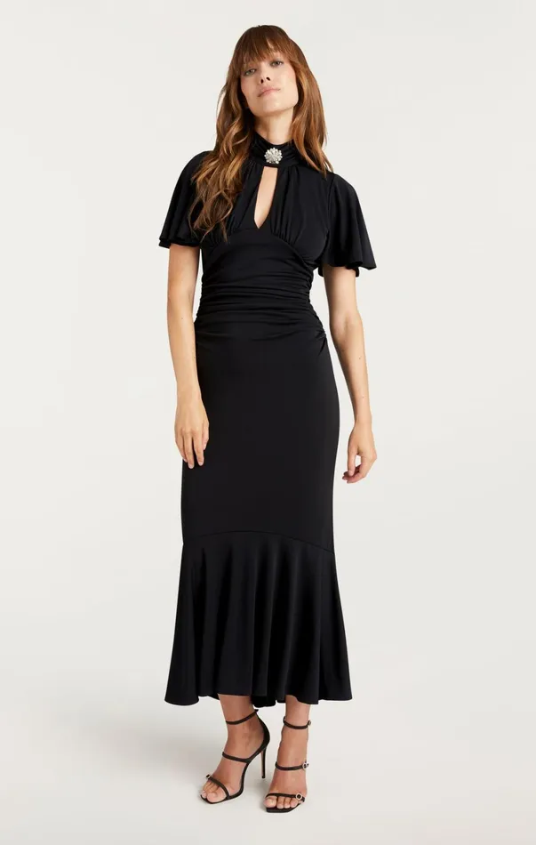 Women Midi Cinq Sept Rosita Dress Black
