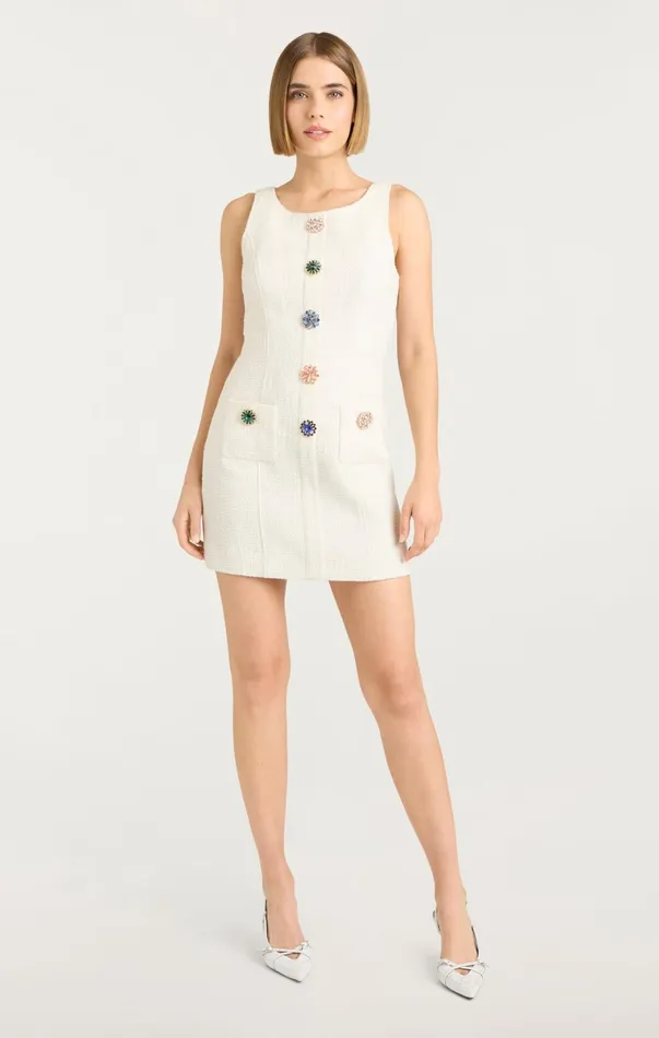 Women Mini Cinq Sept Randi Dress Gardenia