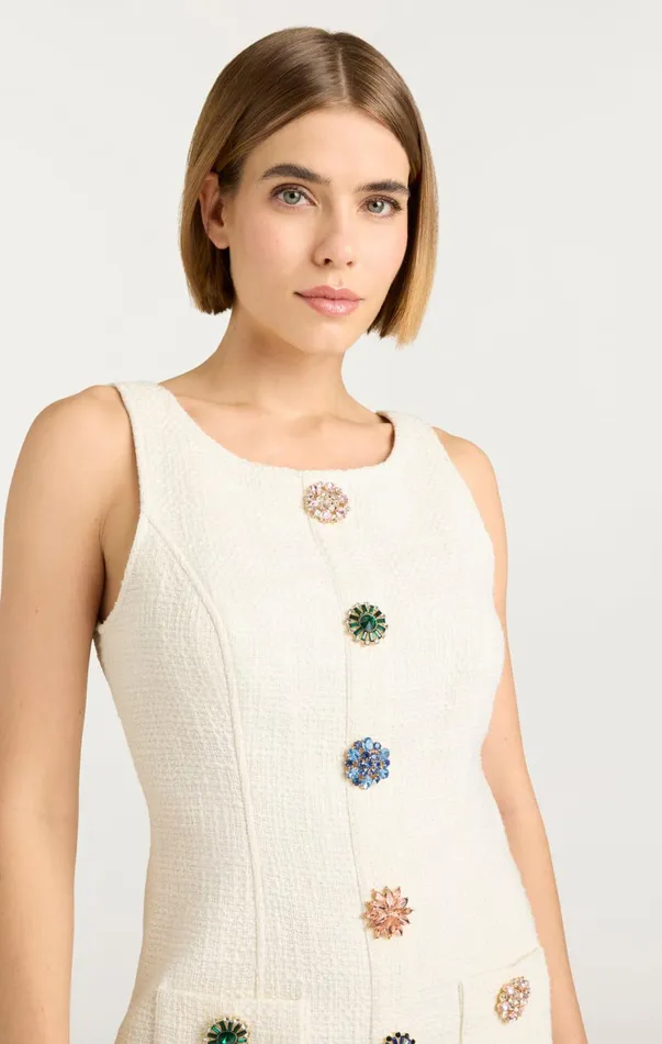 Women Mini Cinq Sept Randi Dress Gardenia