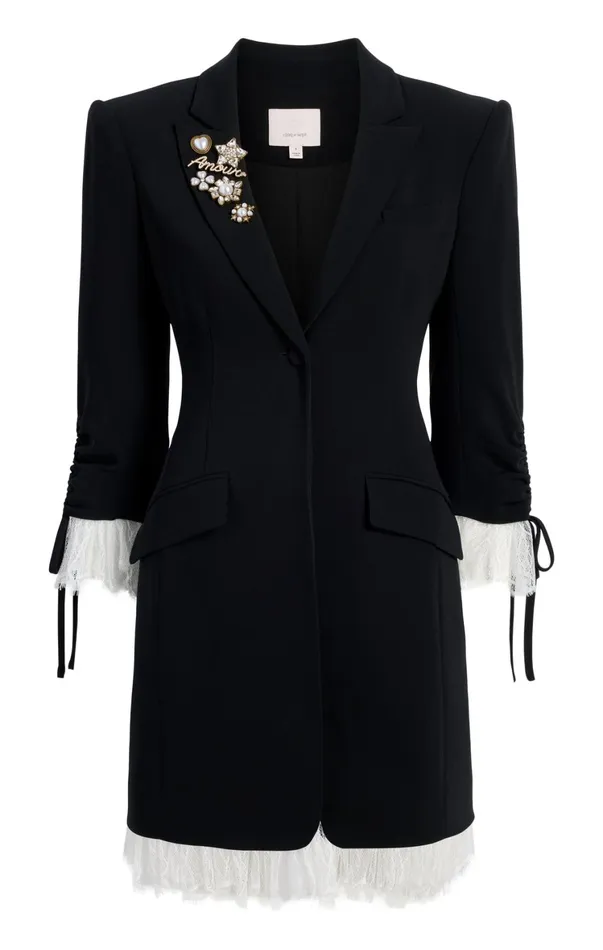 Women Mini Cinq Sept Roxie Dress Blackivory