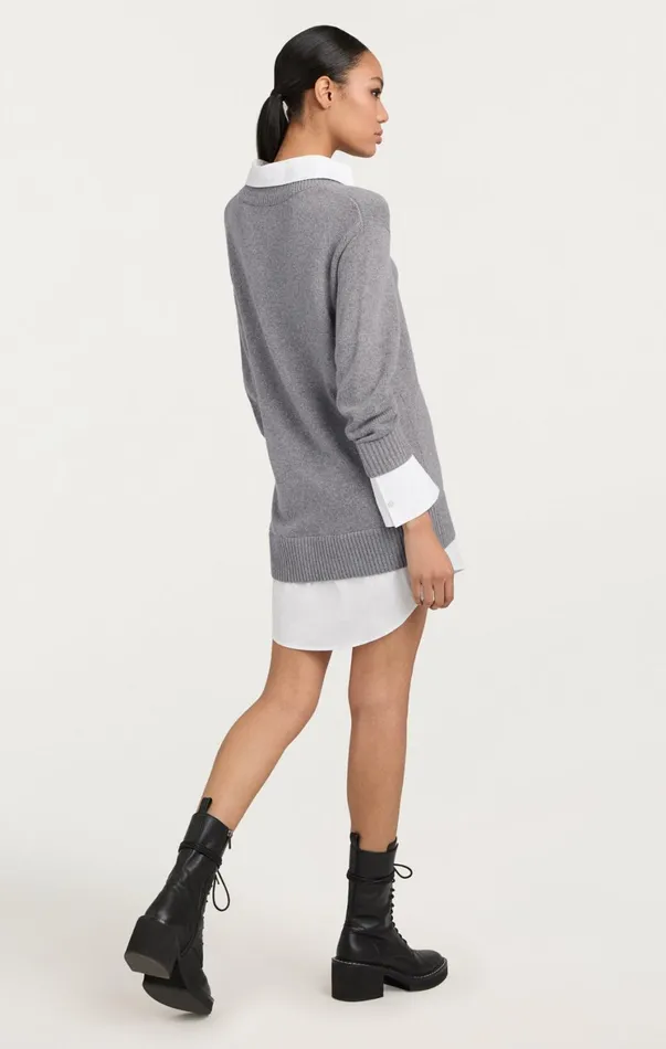 Women Mini Cinq Sept Santina Dress Heather Greywhite