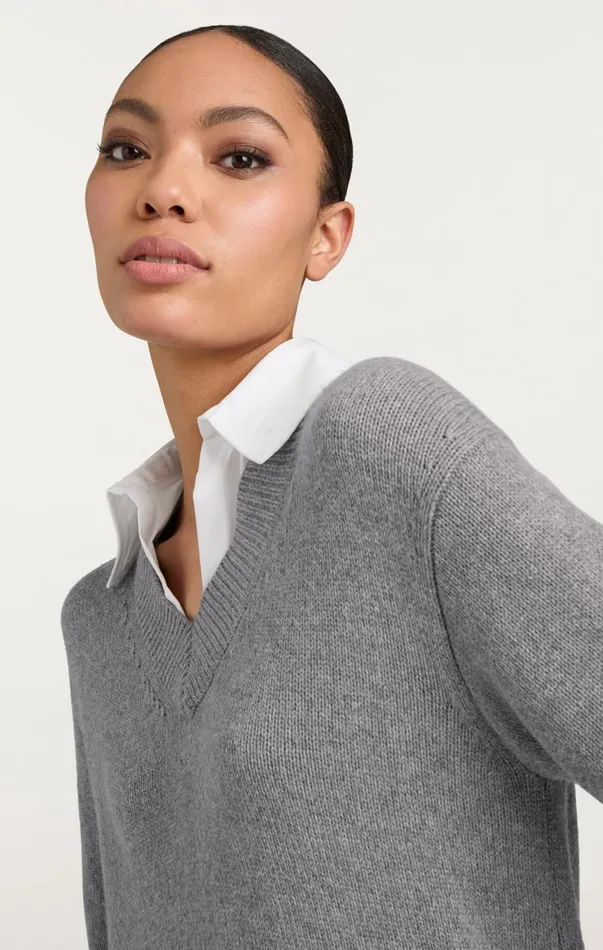Women Mini Cinq Sept Santina Dress Heather Greywhite