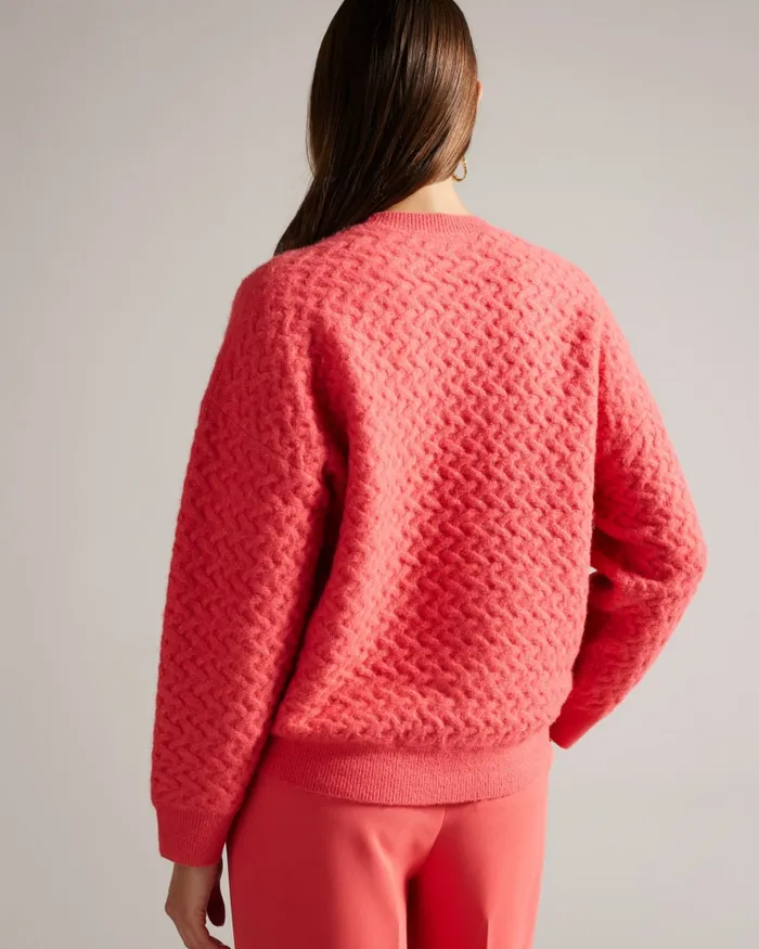 Women MORLEA 8211 Horizontal Cable Relaxed Jumper Coral Ted Baker Jumpers and Cardigans Women MORLEA 8211 Horizontal Cable Relaxed Jumper Coral Ted Baker Jumpers and Cardigans