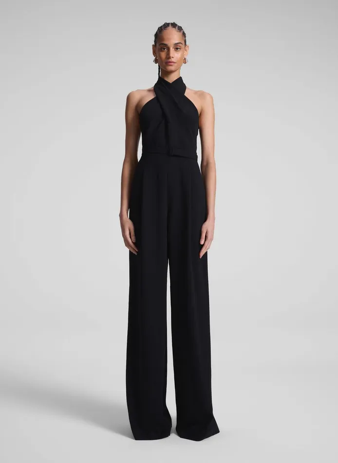 Women Murphy II Wide Leg Jumpsuit Black ALC Bottoms
