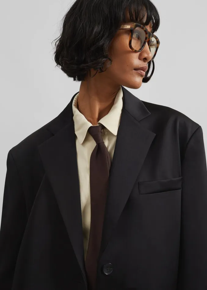 Women Naaz Blazer 8211 Black The Frankie Shop Outerwear