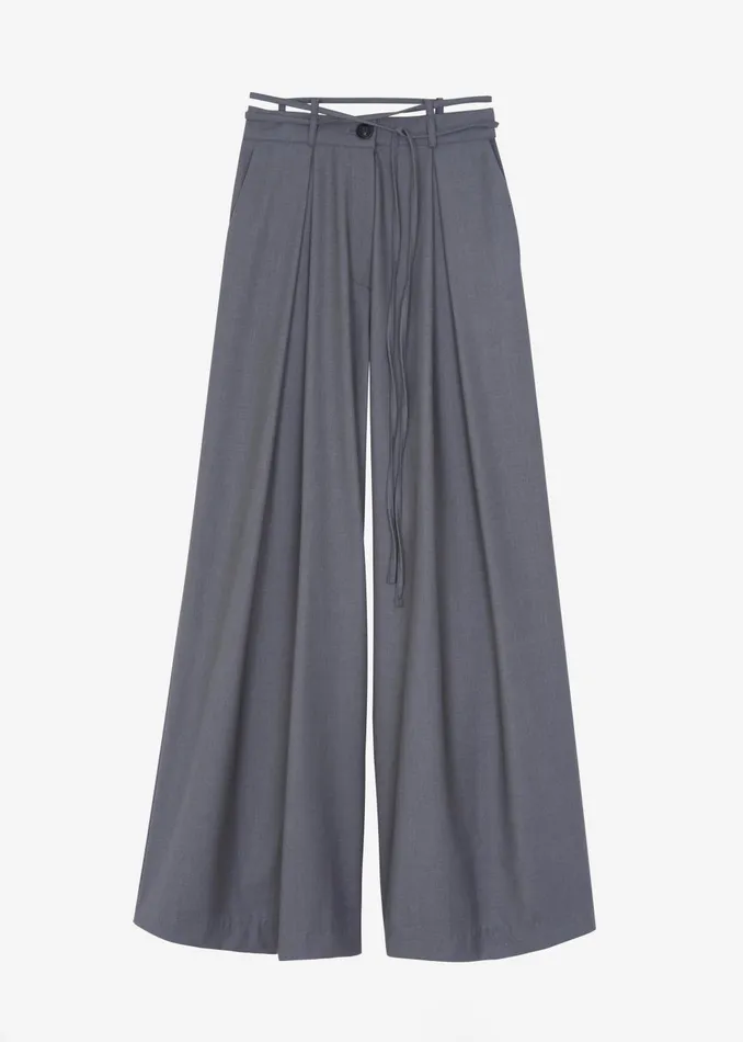 Women Noor Wide Pants 8211 Grey The Frankie Shop Bottoms