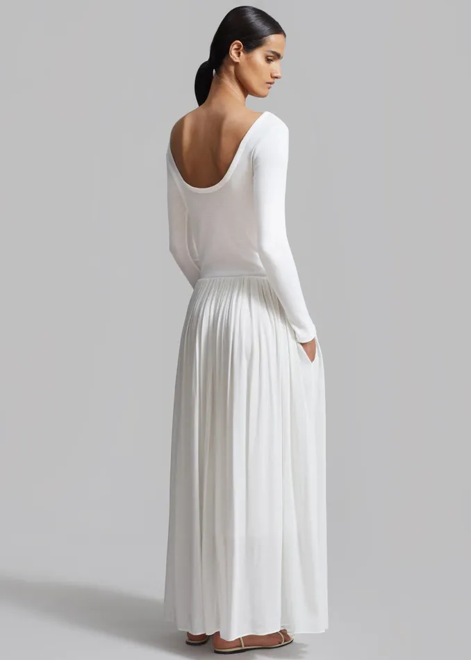 Women Odette Gathered Skirt Maxi Dress 8211 White The Frankie Shop Dresses