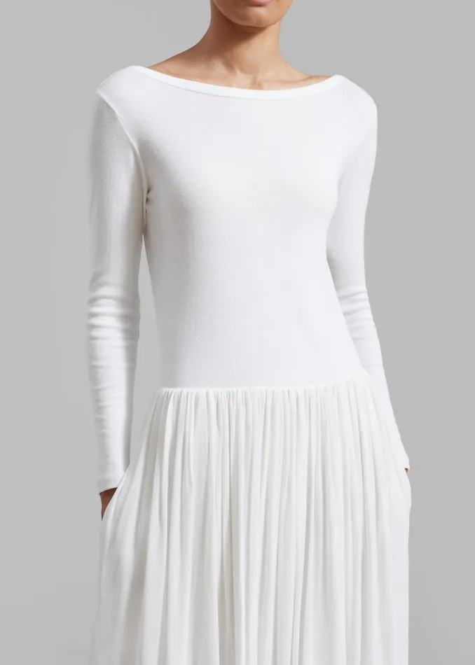 Women Odette Gathered Skirt Maxi Dress 8211 White The Frankie Shop Dresses