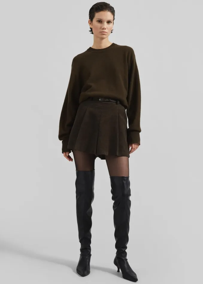 Women Oreni Corduroy Skort 8211 Khaki The Frankie Shop Bottoms