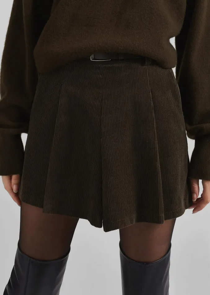 Women Oreni Corduroy Skort 8211 Khaki The Frankie Shop Bottoms
