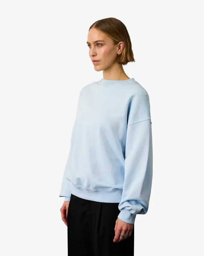 Women Organic Oversized Crew Kelly Green Colorful Standard Crewneck Sweatshirts