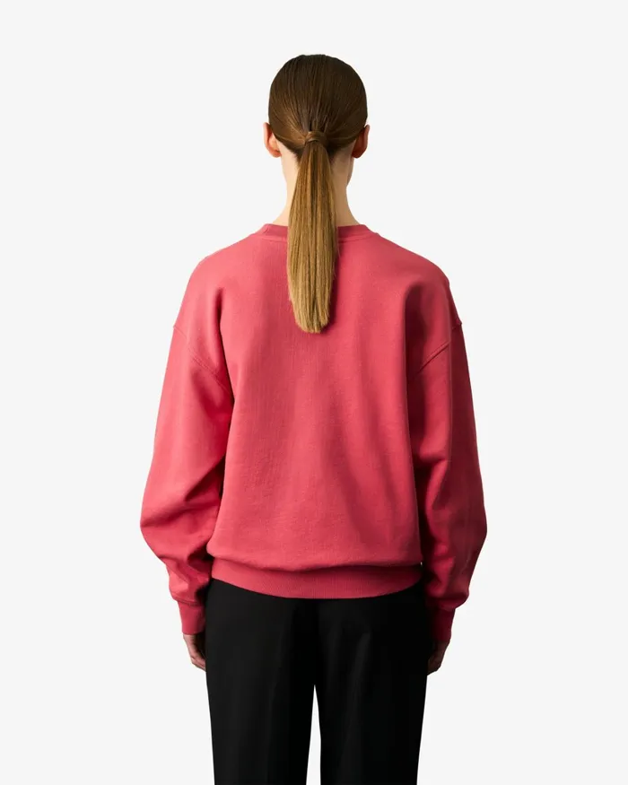 Women Organic Oversized Crew Sunny Orange Colorful Standard Crewneck Sweatshirts