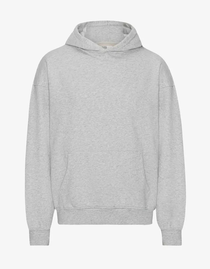 Women Organic Oversized Hood Heather Grey Colorful Standard Hoodies