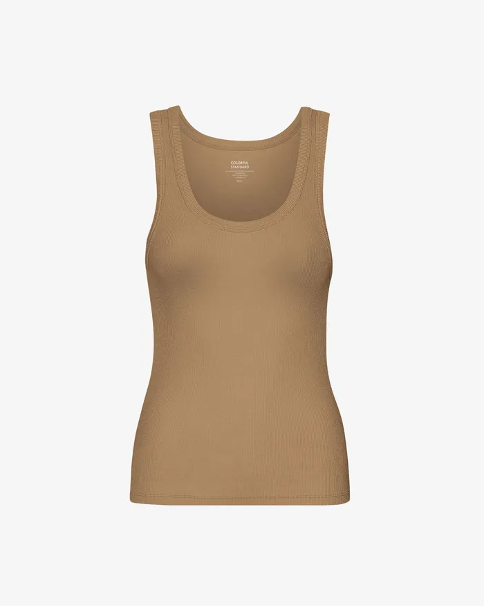 Women Organic Rib Tank Top 8211 Sahara Camel Tank Tops Colorfulstandard Women