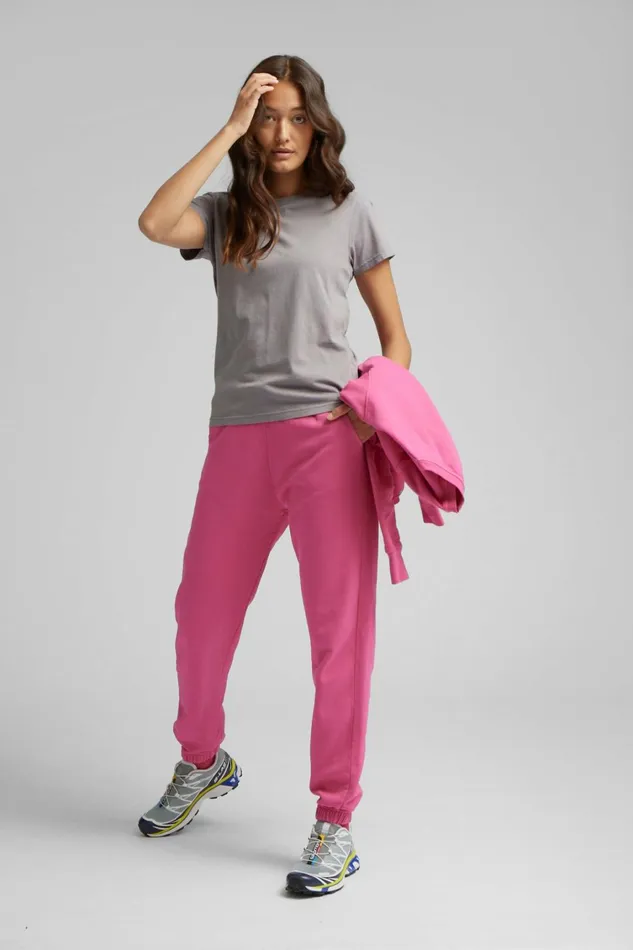 Women Organic Sweatpants Magenta Blaze Colorful Standard Sweatpants