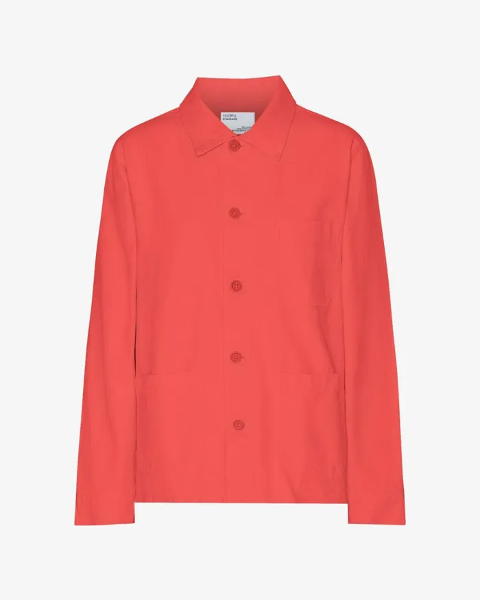Women Organic Workwear Jacket Red Tangerine Colorful Standard Workwear Jackets