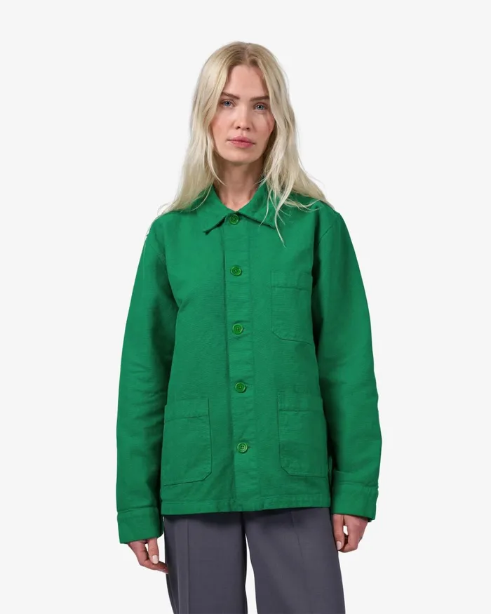 Women Organic Workwear Jacket Red Tangerine Colorful Standard Workwear Jackets
