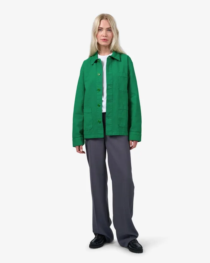 Women Organic Workwear Jacket Red Tangerine Colorful Standard Workwear Jackets