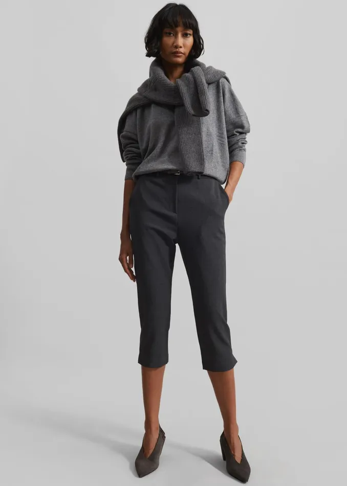 Women Orsha Capri Pants 8211 Grey The Frankie Shop Bottoms