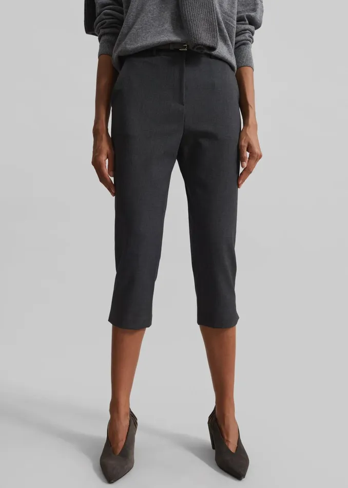 Women Orsha Capri Pants 8211 Grey The Frankie Shop Bottoms