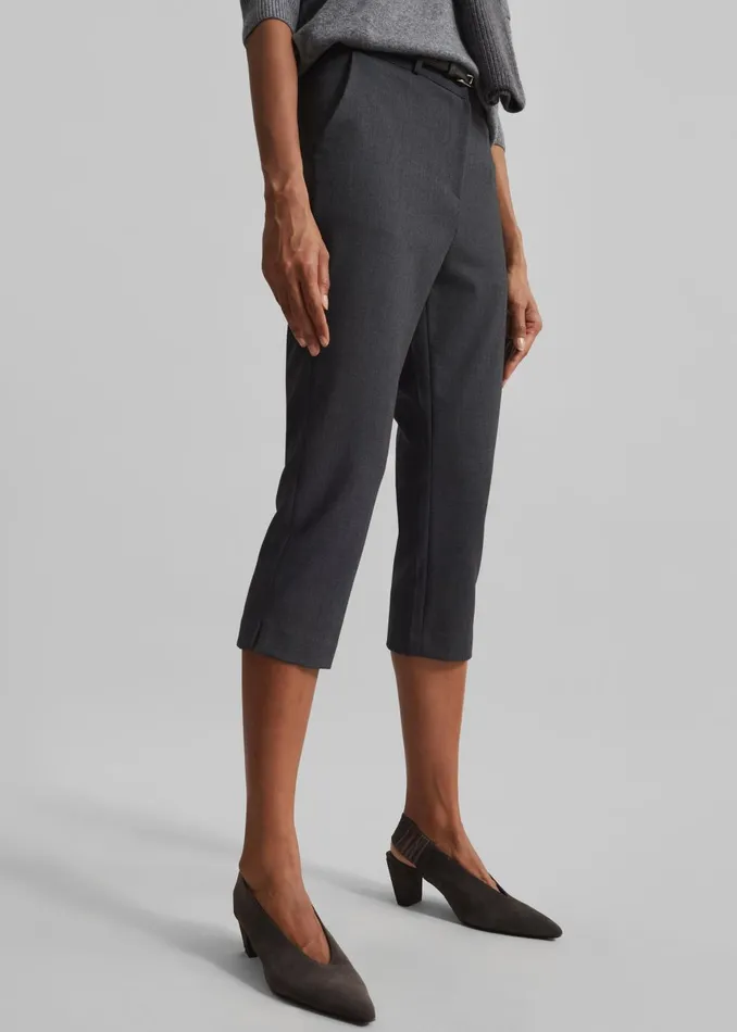 Women Orsha Capri Pants 8211 Grey The Frankie Shop Bottoms