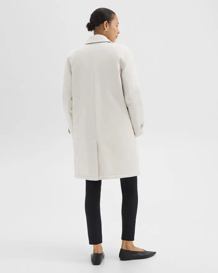 Women Outerwear Theory Car Coat In CottonBlend Sand