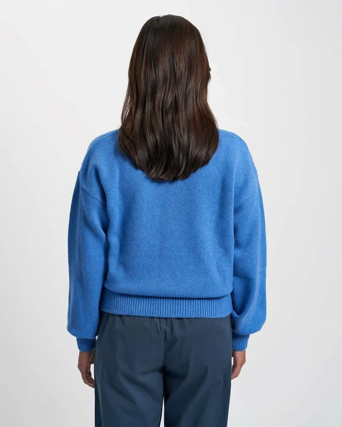Women Oversized Merino Wool Crew Oxblood Red Colorful Standard Knit Sweaters