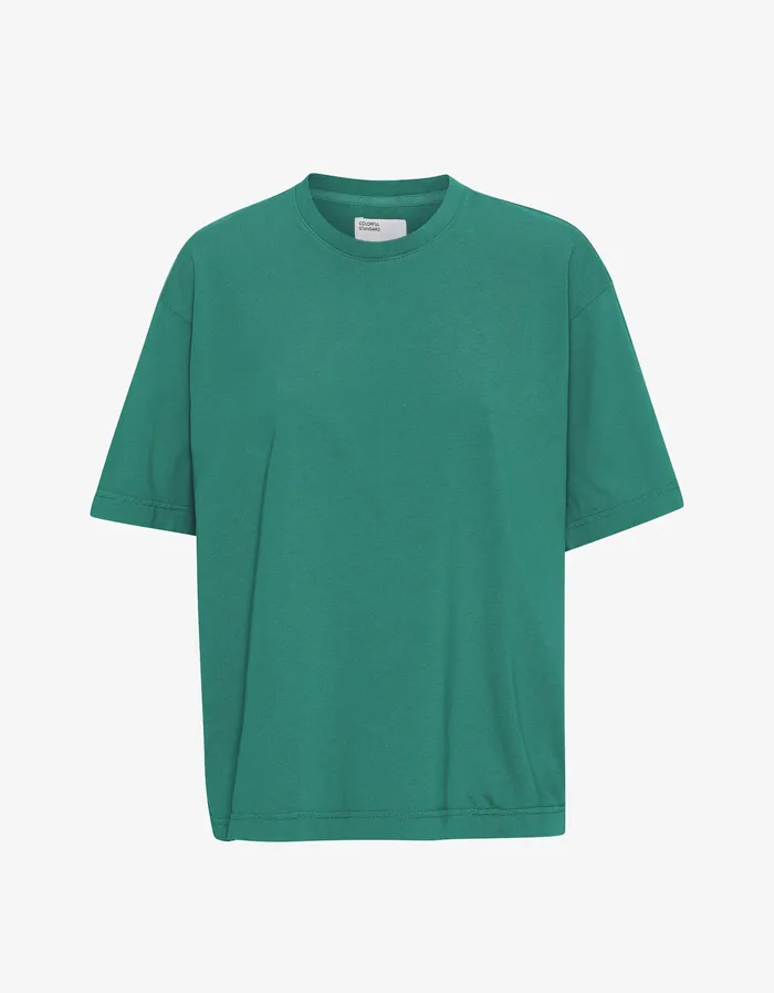 Women Oversized Organic TShirt 8211 Pine Green TShirts Colorfulstandard