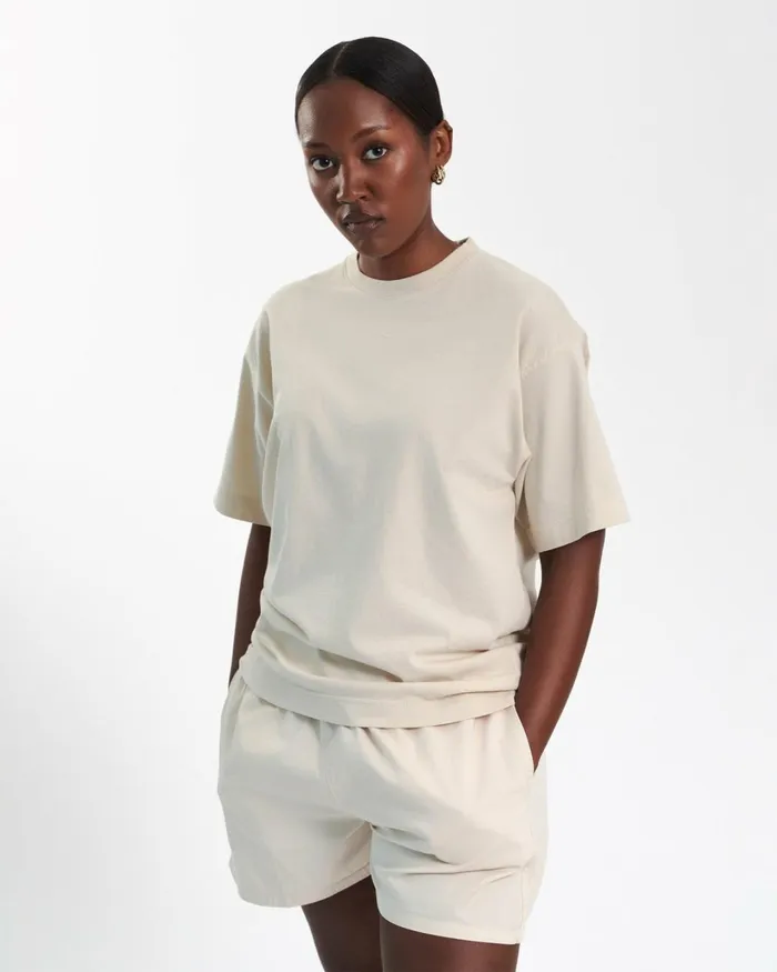 Women Oversized Organic TShirt Burned Yellow Colorful Standard TShirts