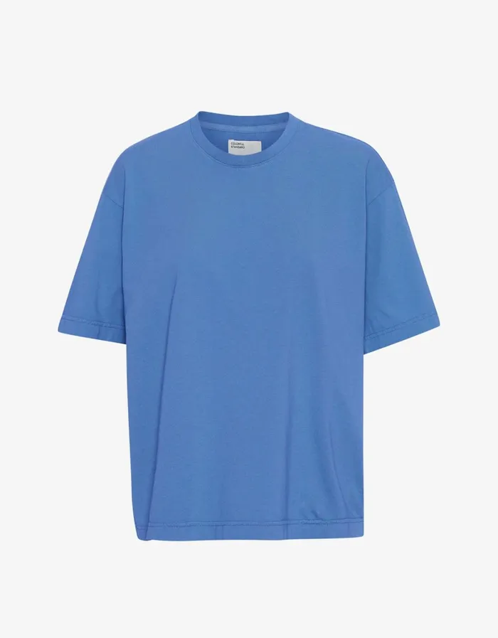 Women Oversized Organic TShirt Pacific Blue Colorful Standard TShirts