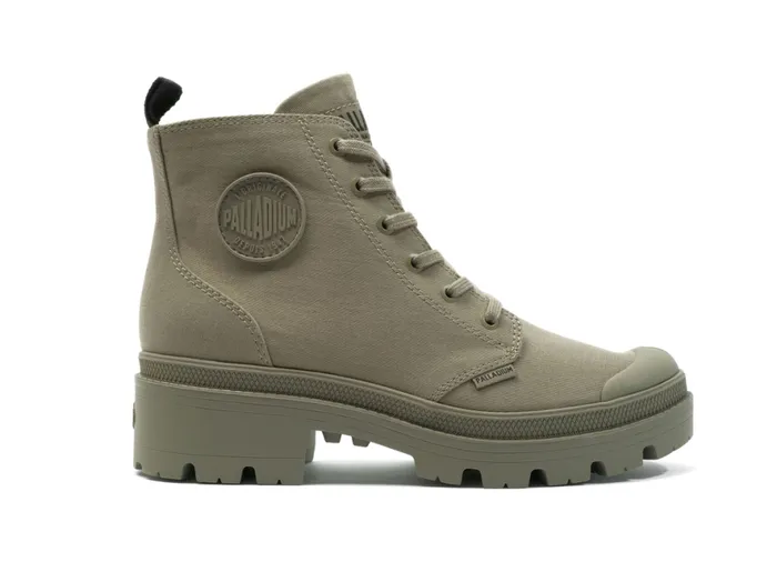 Women PALLABASE TWILL Dusky Green PALLADIUM Boots