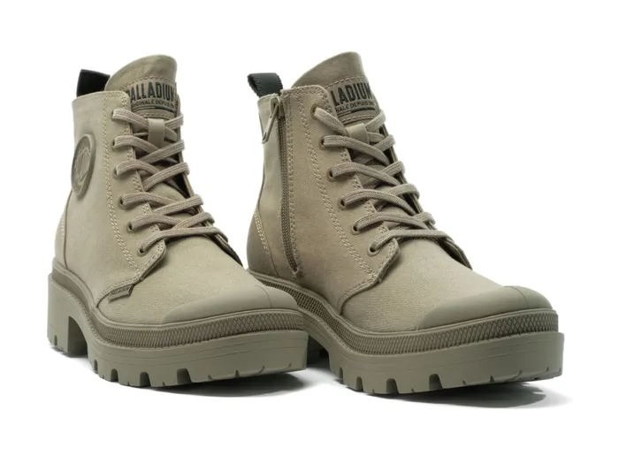 Women PALLABASE TWILL Dusky Green PALLADIUM Boots Women PALLABASE TWILL Dusky Green PALLADIUM Boots