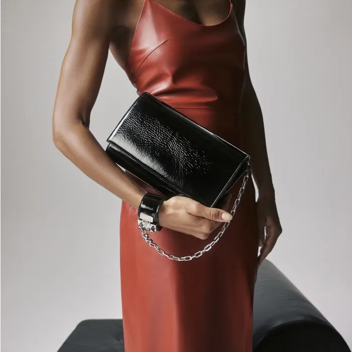 Women Paloma Clutch 8211 Vog Patent Leather 8211 Black Christian Louboutin Clutches and Evening Bags Women Paloma Clutch 8211 Vog Patent Leather 8211 Black Christian Louboutin Clutches and Evening Bags