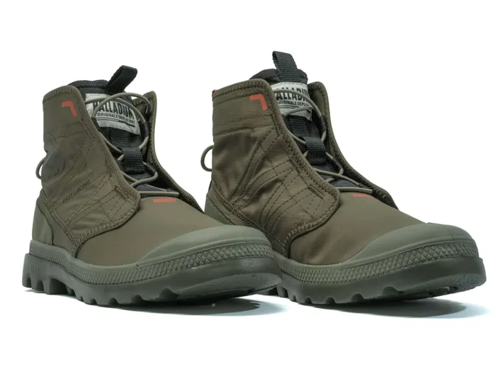 Women PAMPA TRAVEL LITE RS Olive Night PALLADIUM Boots Women PAMPA TRAVEL LITE RS Olive Night PALLADIUM Boots