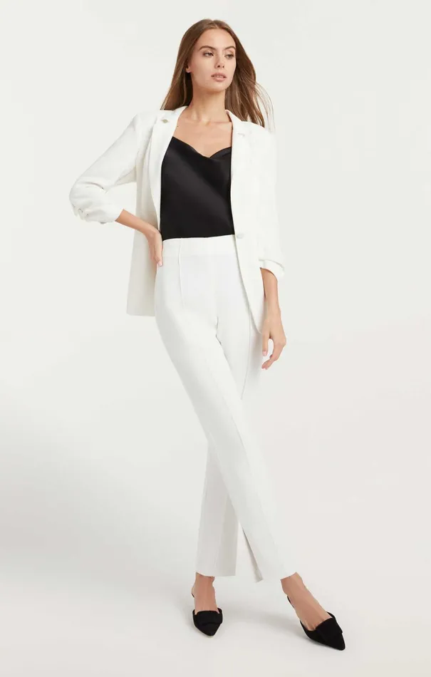 Women Pants Cinq Sept Brianne Pant Ivory