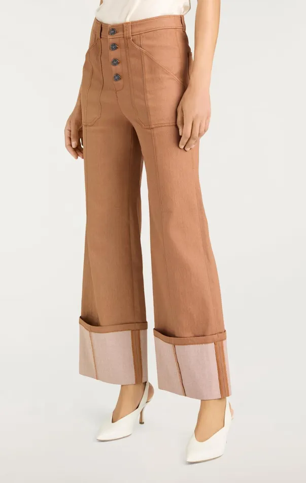 Women Pants Cinq Sept Cuffed Benji Pant Cocoa