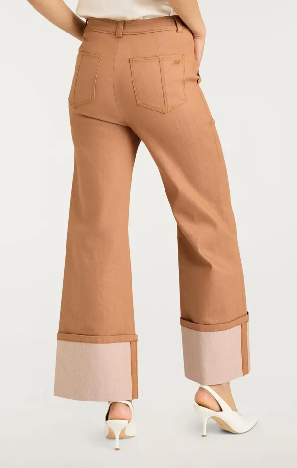 Women Pants Cinq Sept Cuffed Benji Pant Cocoa
