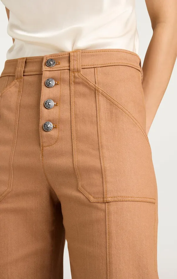 Women Pants Cinq Sept Cuffed Benji Pant Cocoa