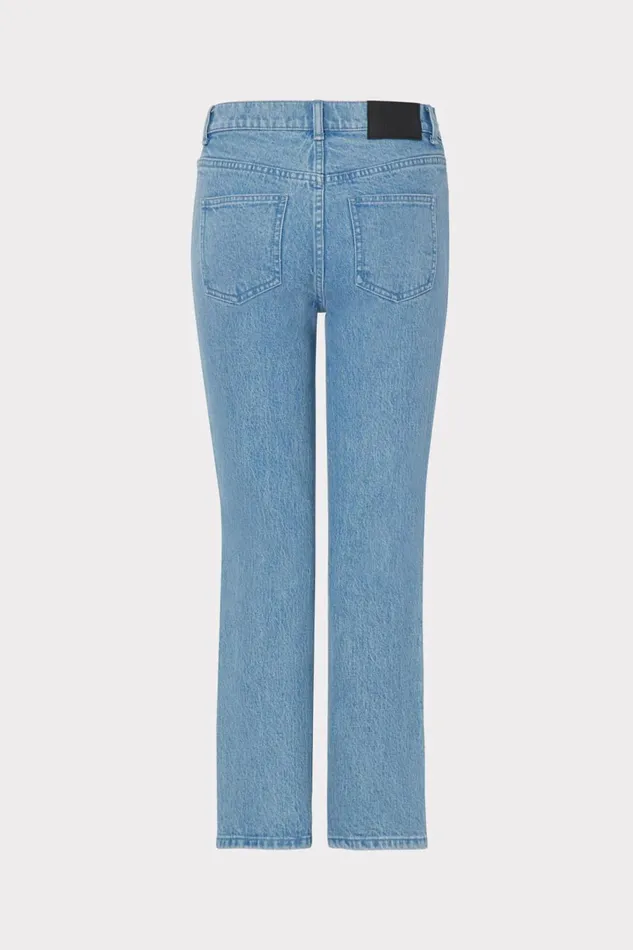 Women Pants Milly Hali Crystal Embellished Jeans Light Wash
