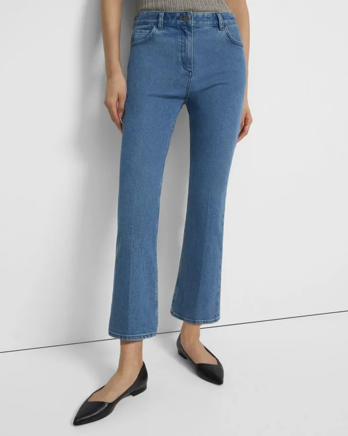 Women Pants Theory 5Pocket Flare Jean In Washed Denim Washed Indigo