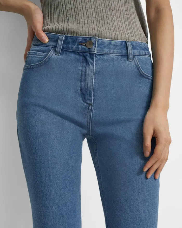 Women Pants Theory 5Pocket Flare Jean In Washed Denim Washed Indigo
