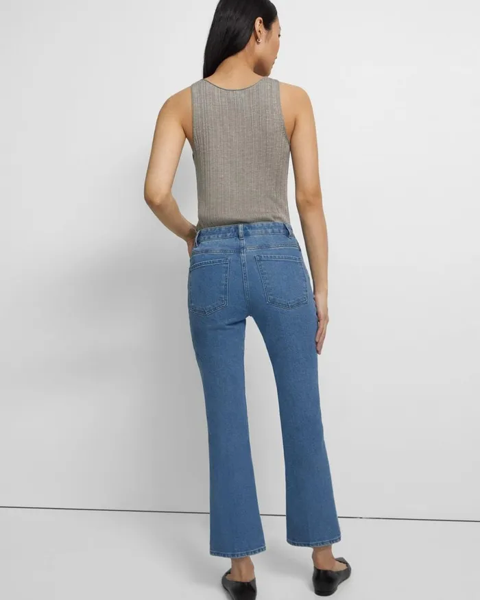 Women Pants Theory 5Pocket Flare Jean In Washed Denim Washed Indigo