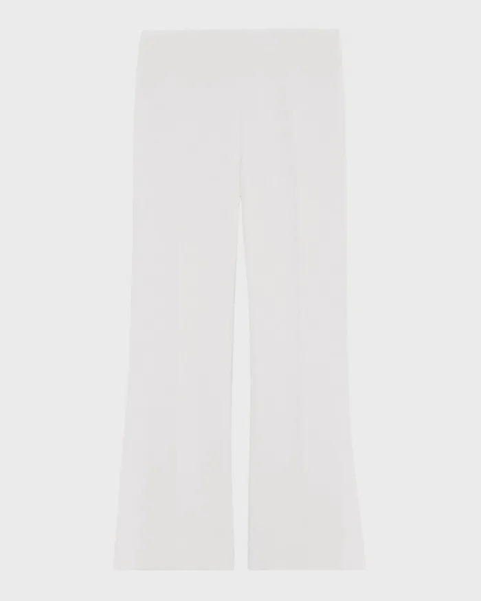 Women Pants Theory Cropped Kick Pant In Stretch CottonBlend White