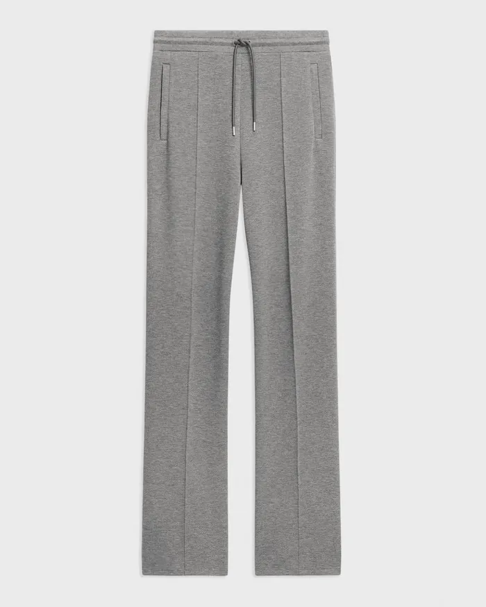 Women Pants Theory Track Pant In DoubleKnit Jersey Grey Meloat Mel