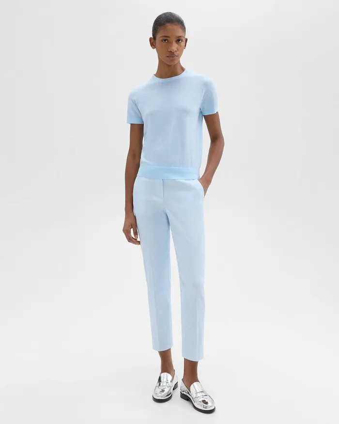 Women Pants Theory Treeca PullOn Pant In Good Linen Skylight