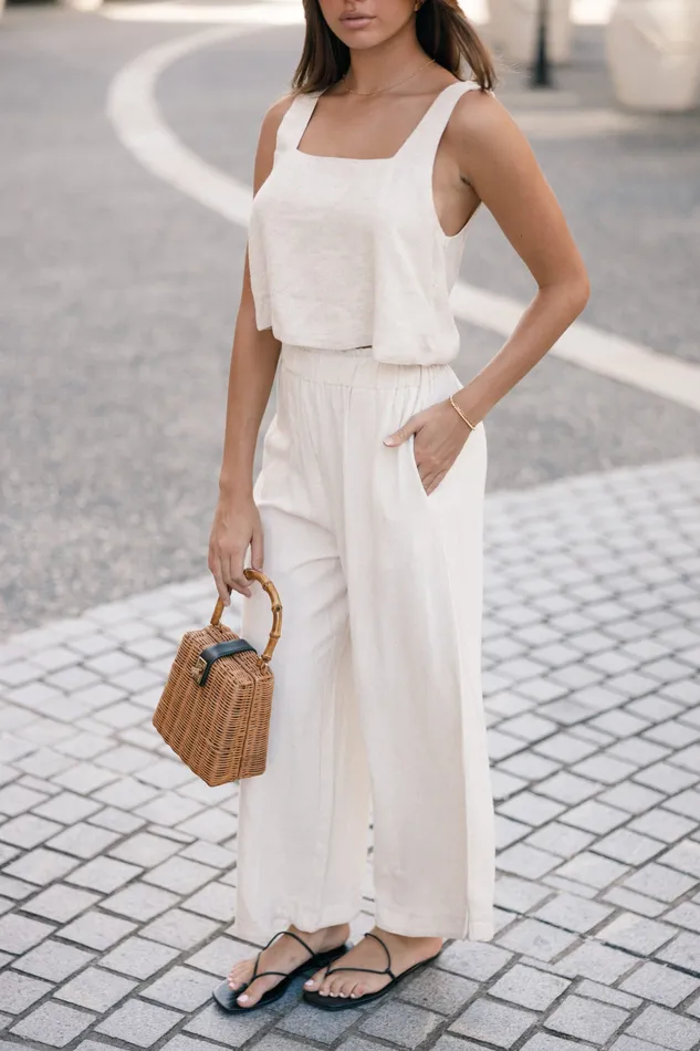 Women petalandpup Eleanor High Waisted Pants 8211 Beige Beige Pants