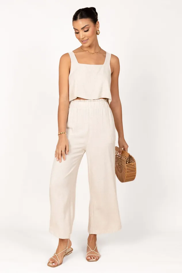 Women petalandpup Eleanor High Waisted Pants 8211 Beige Beige Pants
