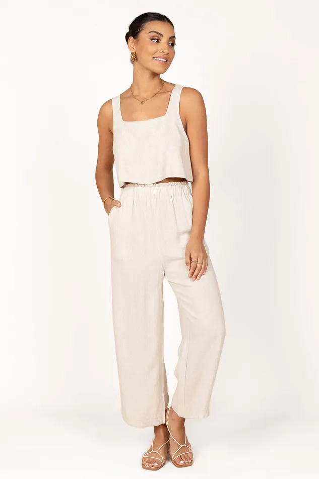 Women petalandpup Eleanor High Waisted Pants 8211 Beige Beige Pants