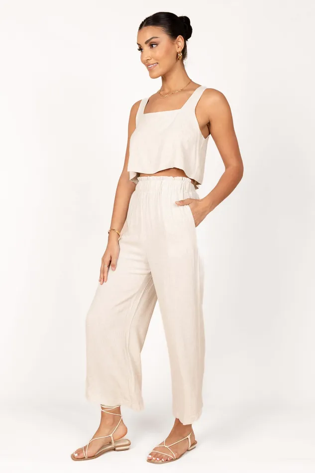 Women petalandpup Eleanor High Waisted Pants 8211 Beige Beige Pants