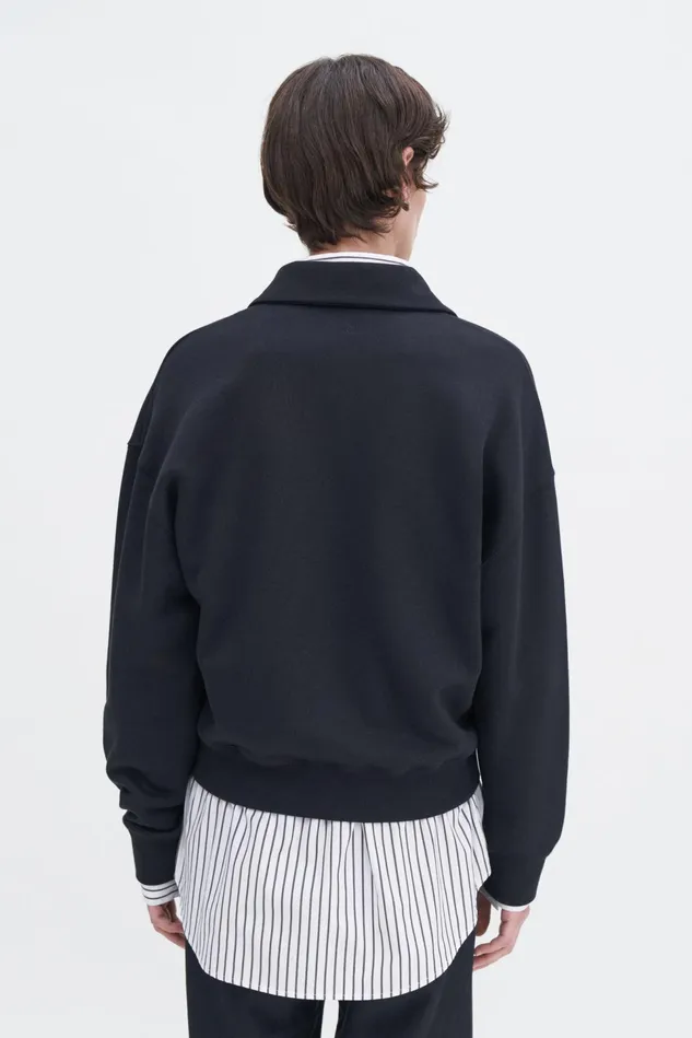Women Polo Sweatshirt Black Filippa K Tops